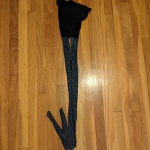 Black sliver sparkle tights